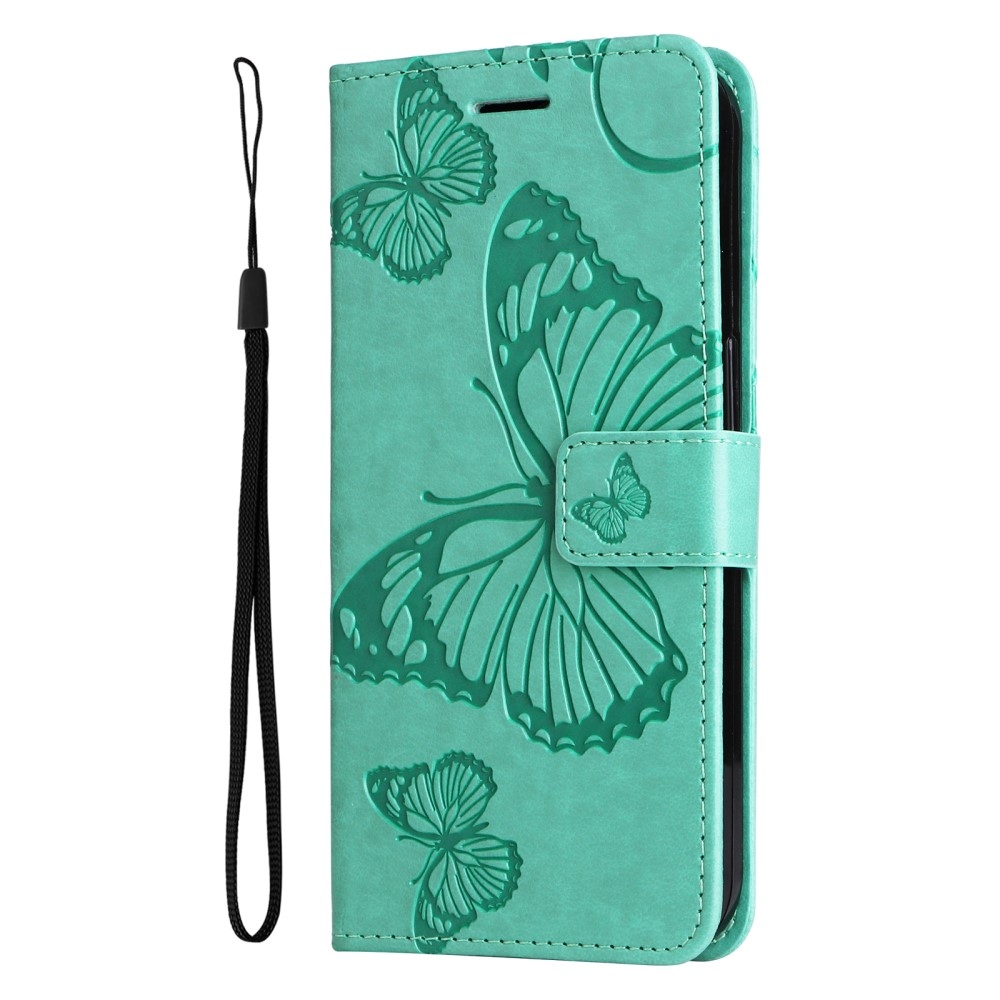 Nagy pillangó könyv tok a Xiaomi 13T/13T Pro számára - teal - teal
