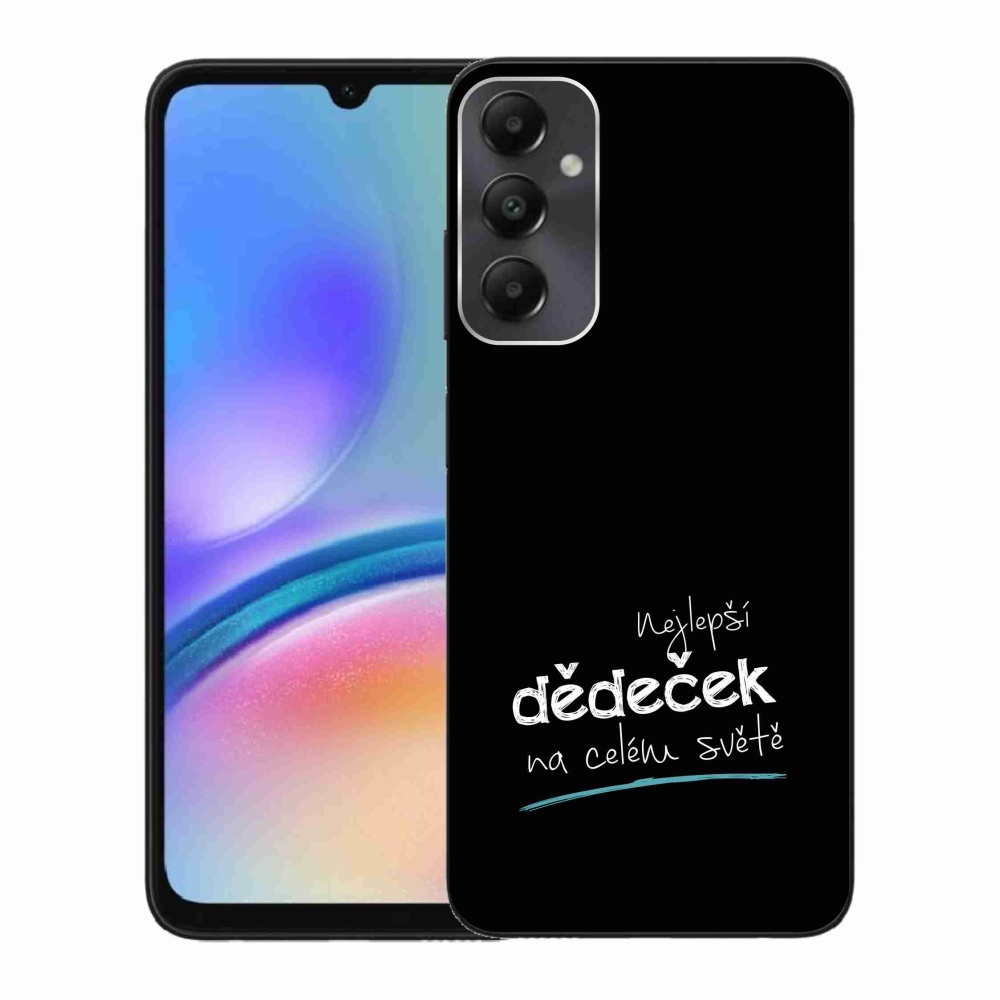 Gél borító mmCase Samsung Galaxy A05s - a legjobb nagypapa 3 fekete háttérrel