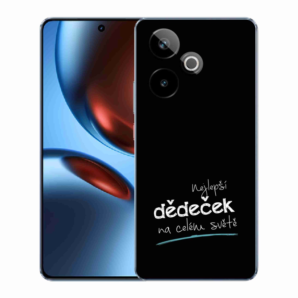 Rugalmas mmCase zselés tok képzeletben Realme GT 7 5G/GT 7T 5G - legjobb nagyapa 3 fekete háttérrel