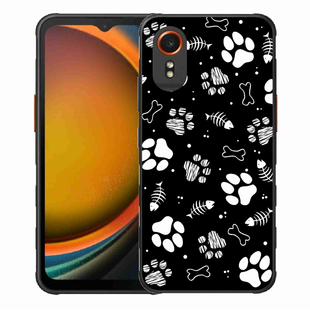 Gél borítás mmCase Samsung Galaxy Xcover 7 készülékhez - kutyamancsok