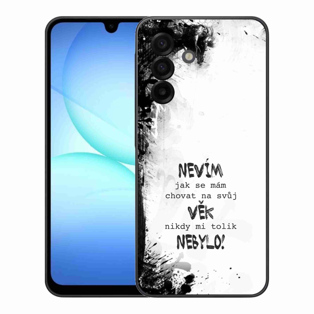 Gél borító mmCase Samsung Galaxy A17 4G/5G - vicces szöveg 14 fehér háttér