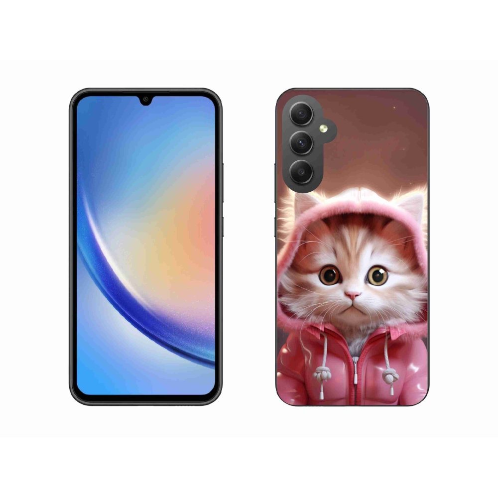 Gél borító mmCase Samsung Galaxy A34 5G - aranyos cica 3