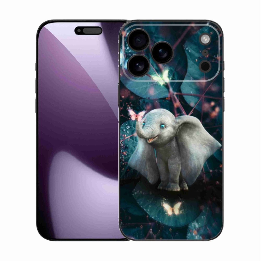 Zselés borítás mmCase iPhone 17 Pro Max készülékhez - aranyos elefánt