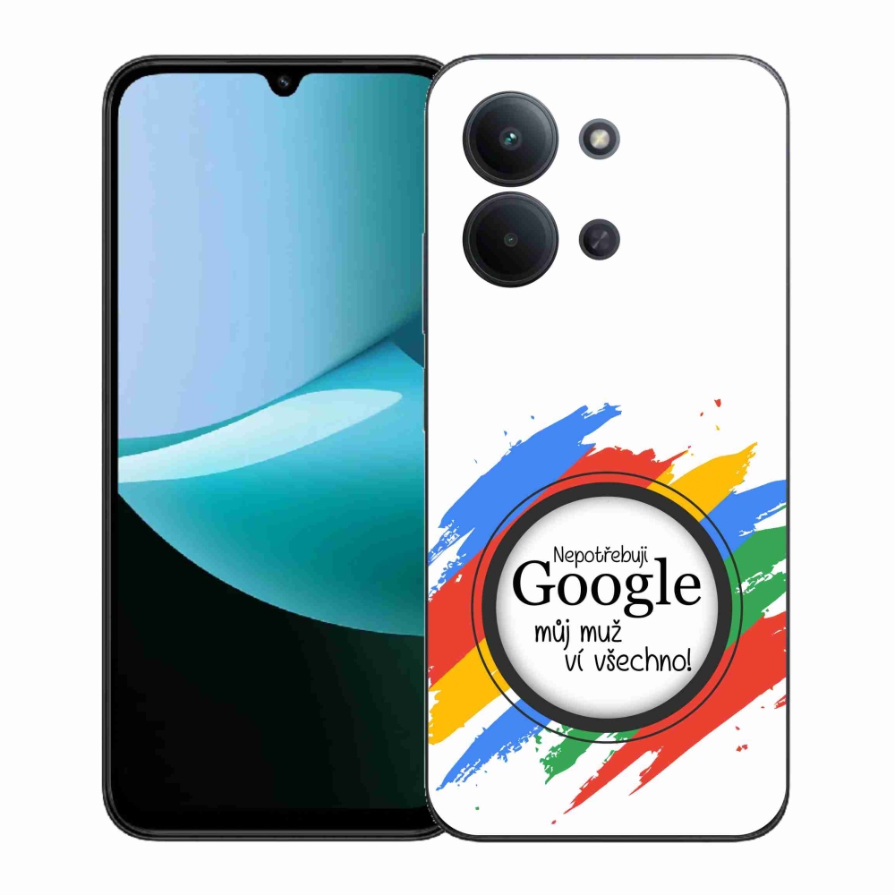 Gél borítás mmCase a Xiaomi Redmi 15C 4G (171mm)/Poco C85 4G (171mm) - az ember tudja, hogy minden fehér háttérrel rendelkezik