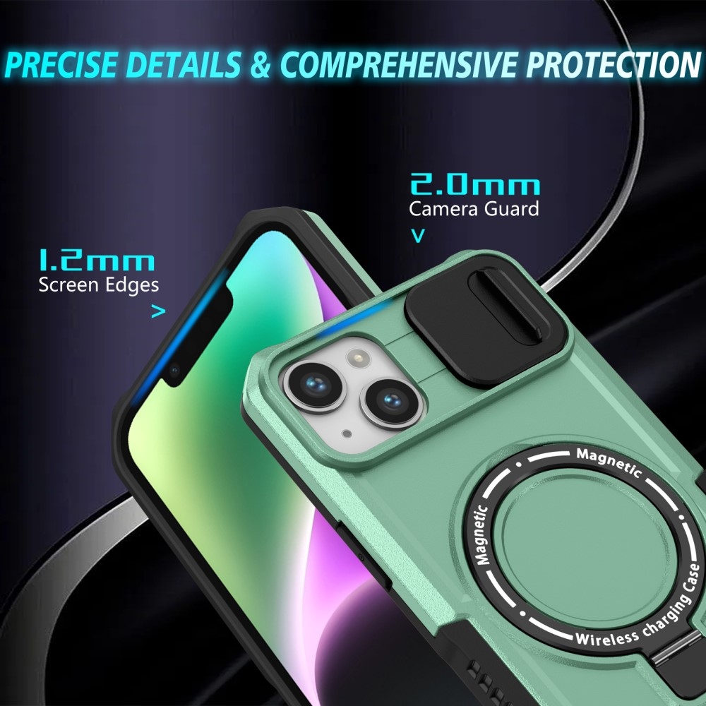 Fulcrum tartós borító kameravédelemmel és MagSafe funkcióval iPhone 14 készülékhez - Világoszöld