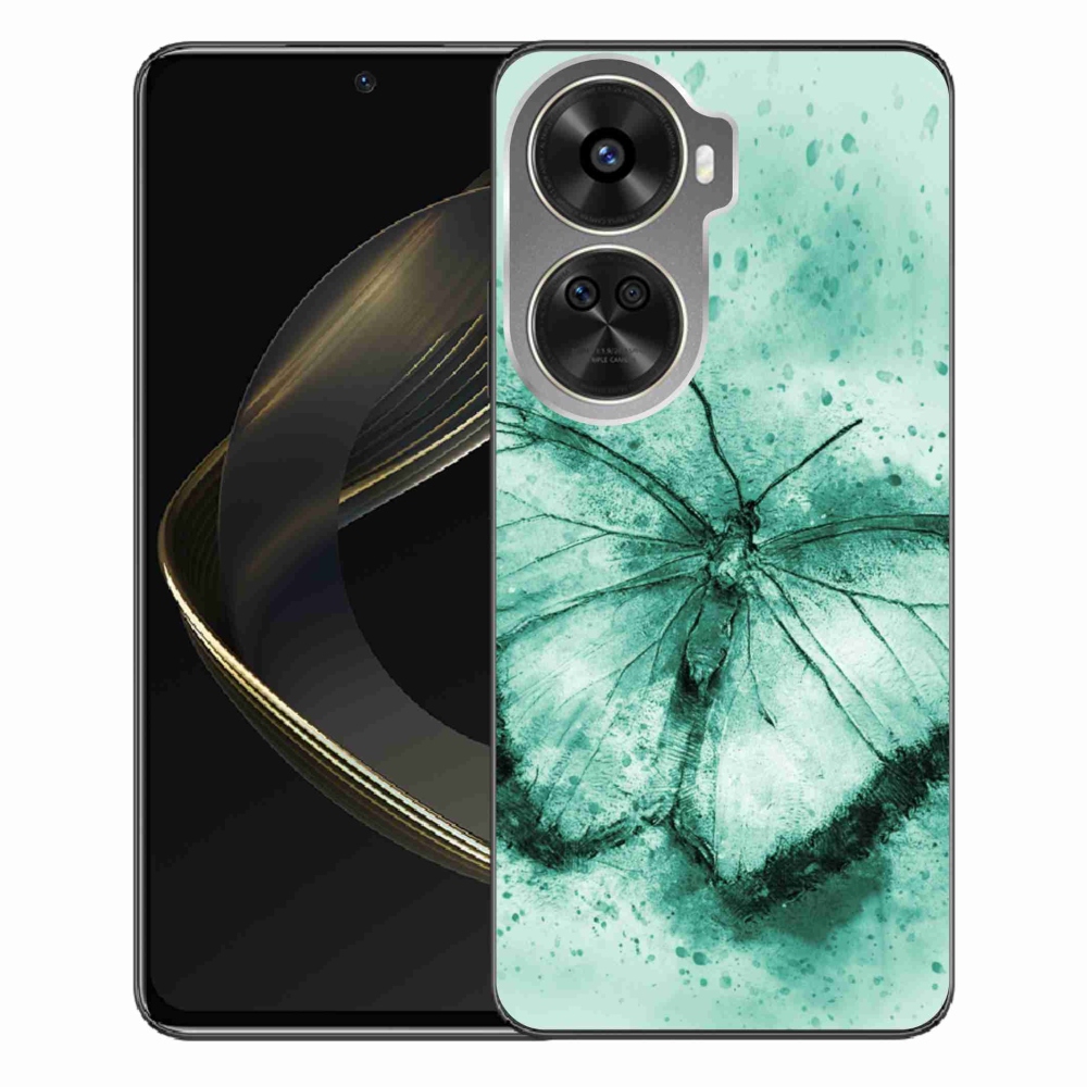 Gél tok mmCase a Huawei Nova 12 SE-hez - zöld pillangó