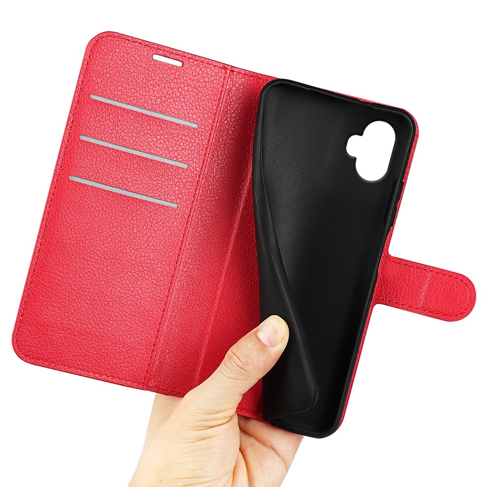 Litchi könyv tok Samsung Galaxy Xcover 7 Pro készülékhez - piros