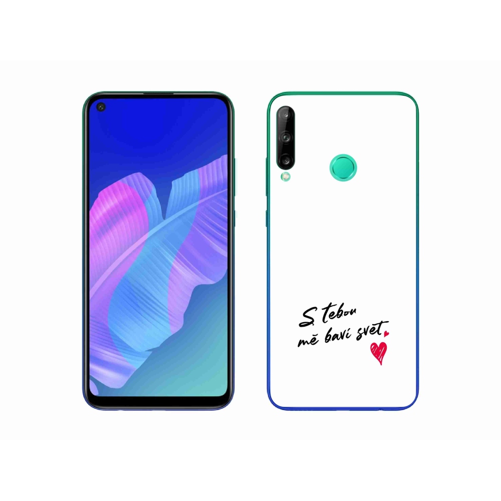 Gél borító mmCase a Huawei P40 Lite E készülékhez - szerelmes szöveg 1 fehér háttér
