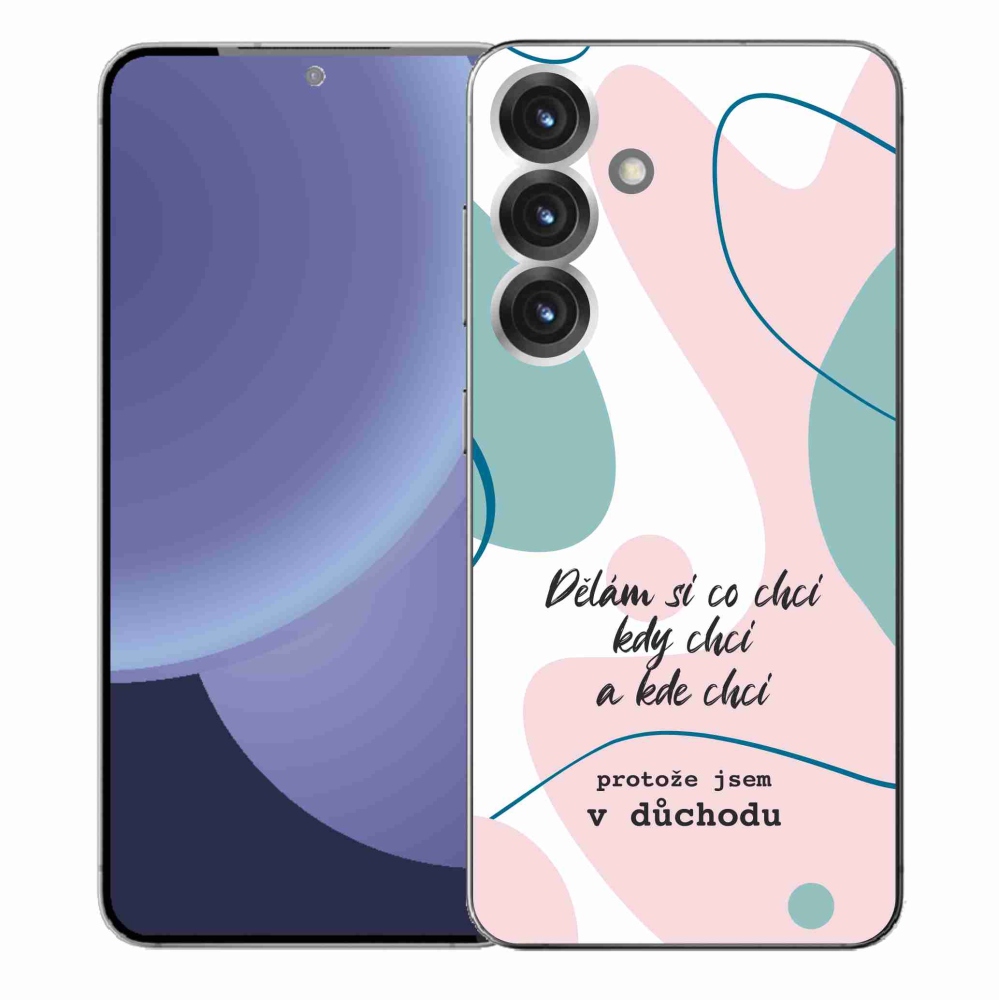 Gél borító mmCase Samsung Galaxy S25+ - vicces szöveg 10 fehér háttérrel