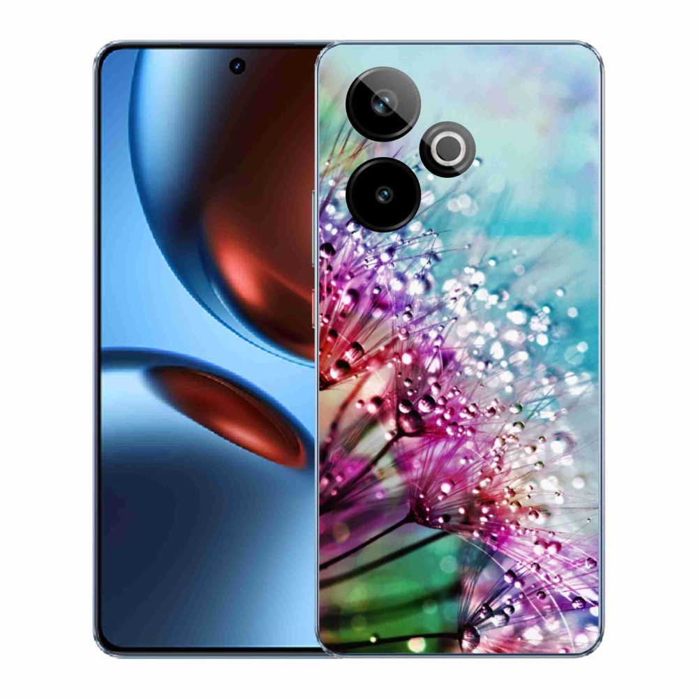 Gél borítás mmCase a Realme GT 7 5G/GT 7T 5G számára - színes virágok