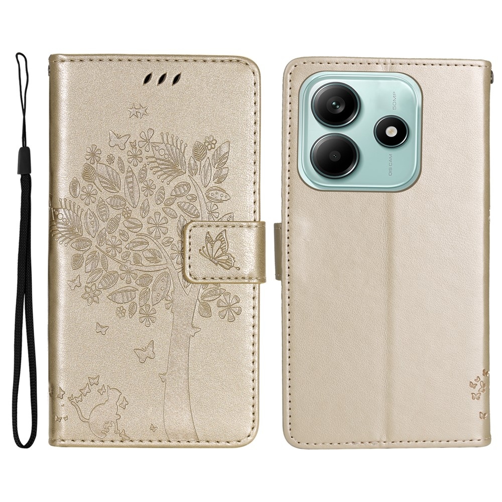Fák könyve tok Xiaomi Redmi Note 14 5G - arany színű