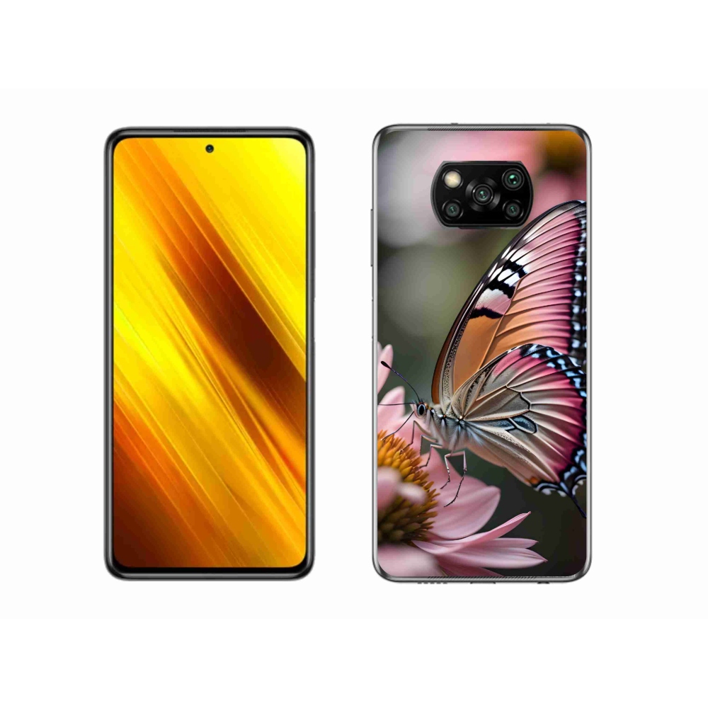 Gél borítás mmCase a Xiaomi Poco X3 Pro számára - színes pillangó