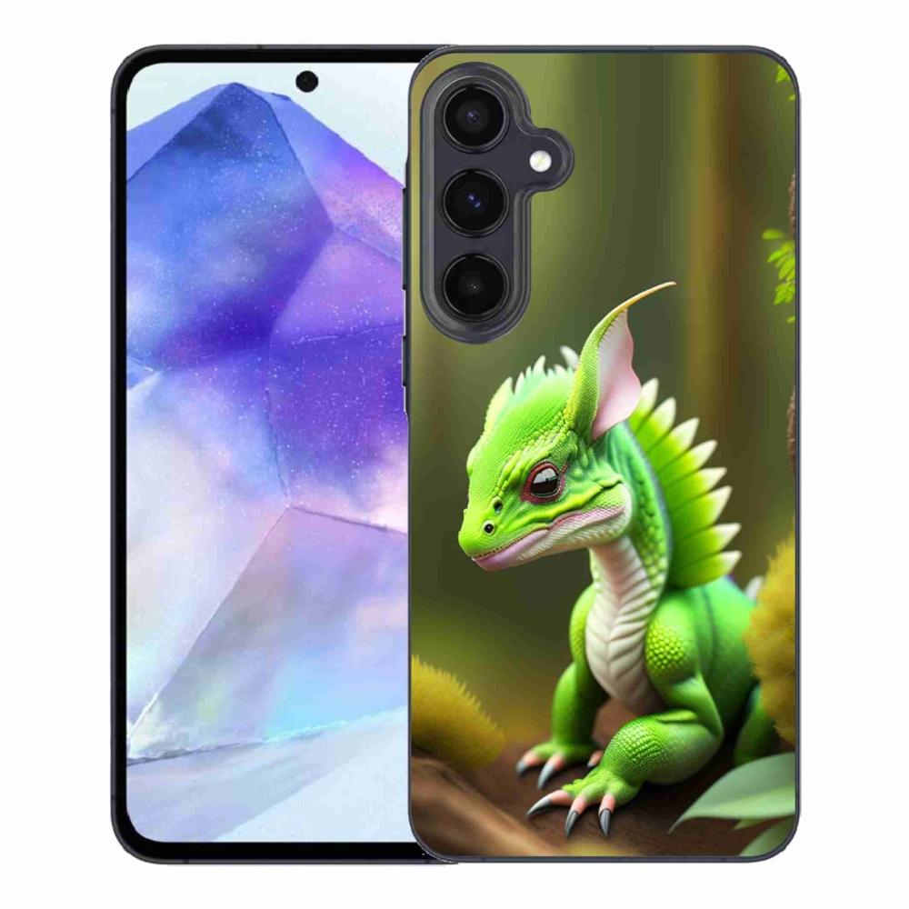 Zselés borítás mmCase Samsung Galaxy A55 5G - zöld sárkányhoz