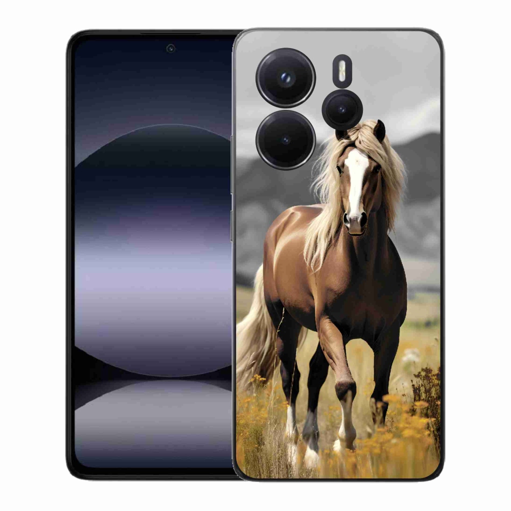 Gél borítás mmCase a Xiaomi Redmi Note 14-hez - barna ló 1