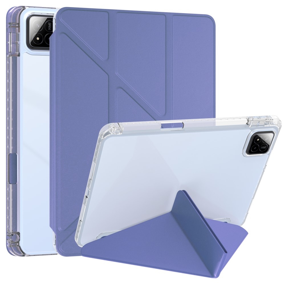 Origami intelligens pozicionáló tok Xiaomi Pad 7/7 Pro táblagéphez - sötét lila