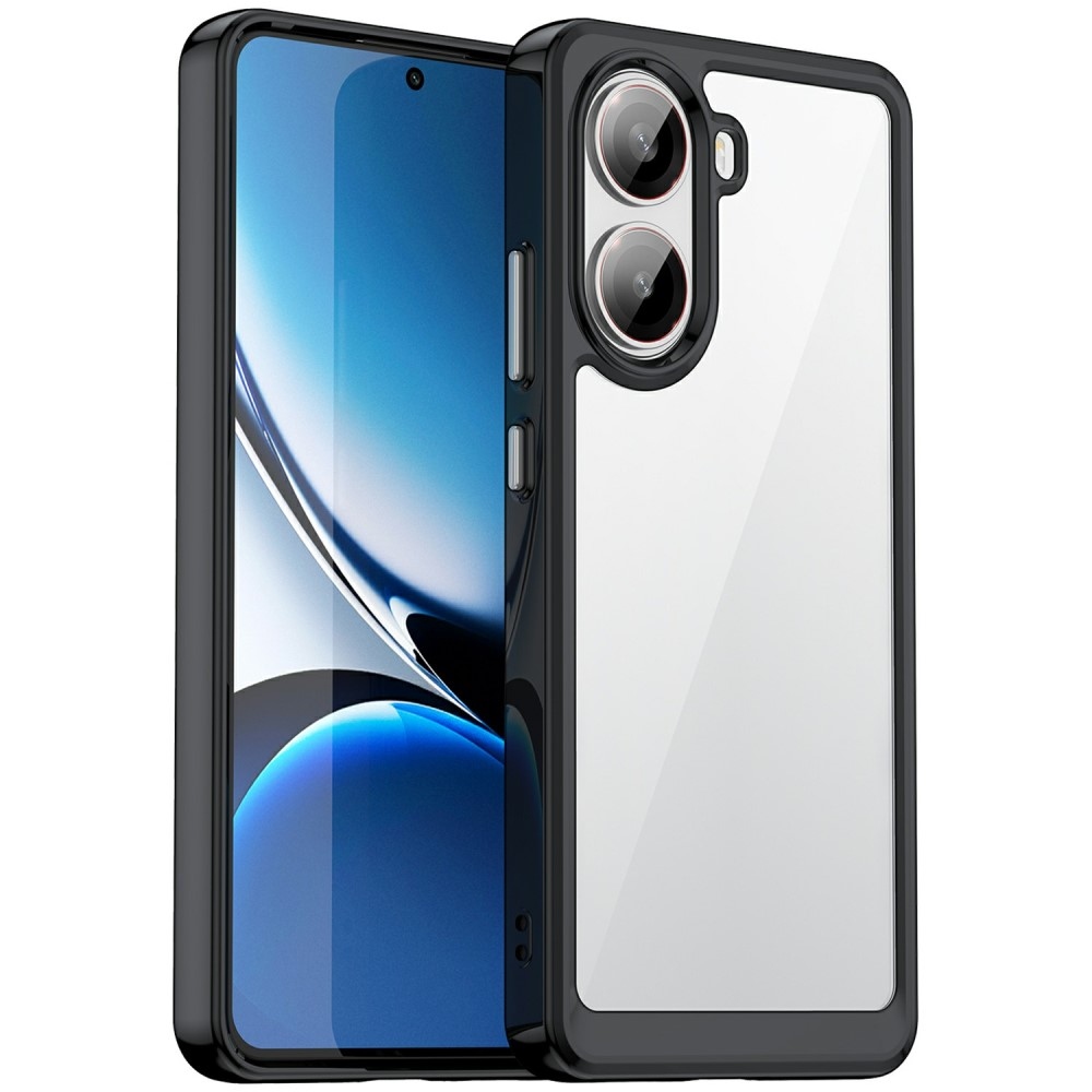 Gél tok fix hátlappal a Xiaomi Poco X7 Pro 5G készülékhez - fekete