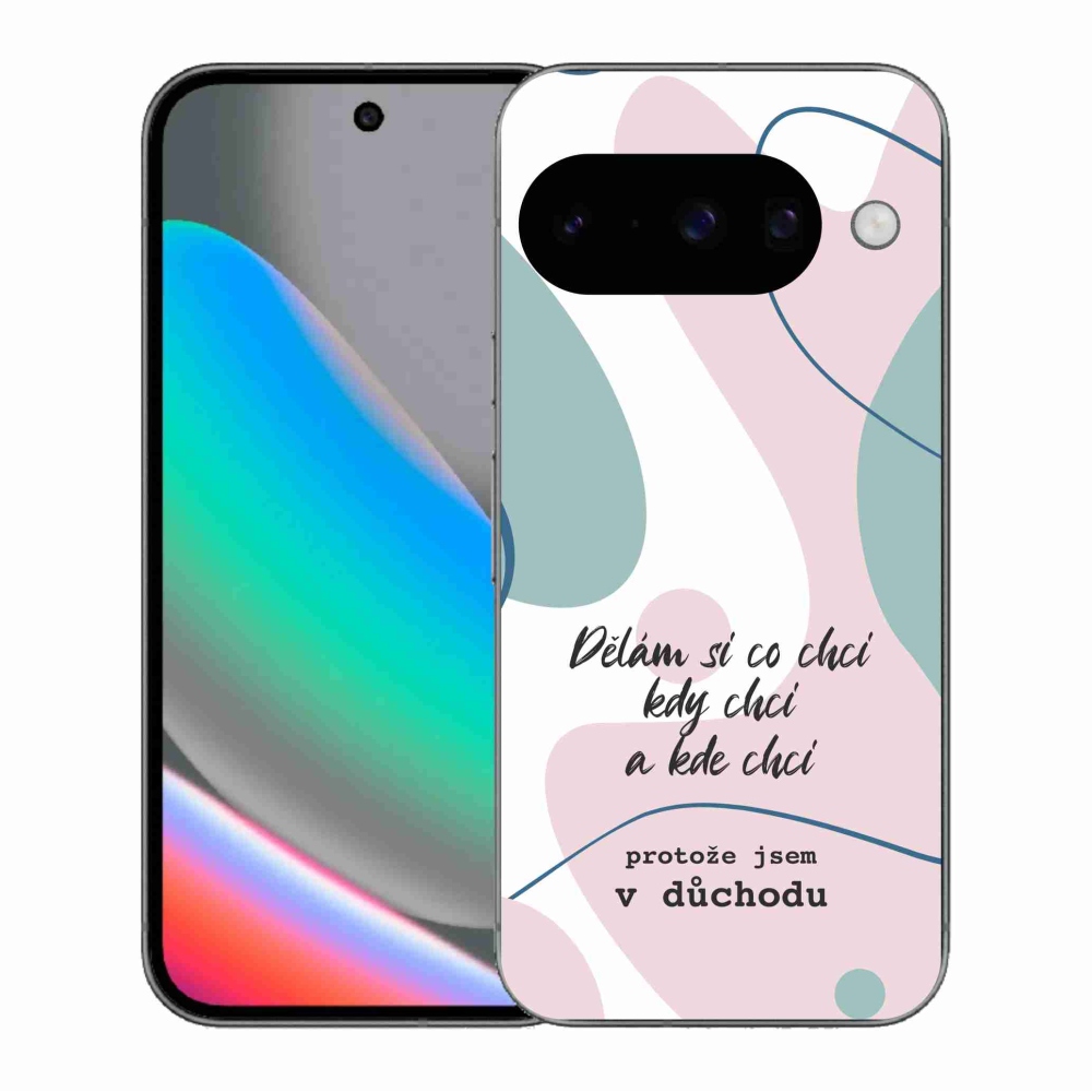 Gél borító mmCase a Google Pixel 10 számára - vicces szöveg 10 fehér háttérrel