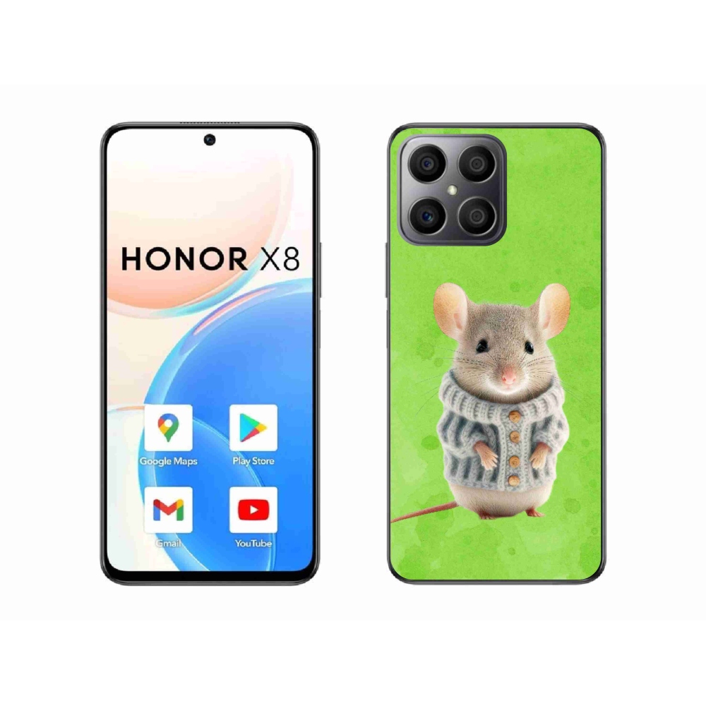 Gél borítás mmCase a Honor X8-hoz - egér pulóverben