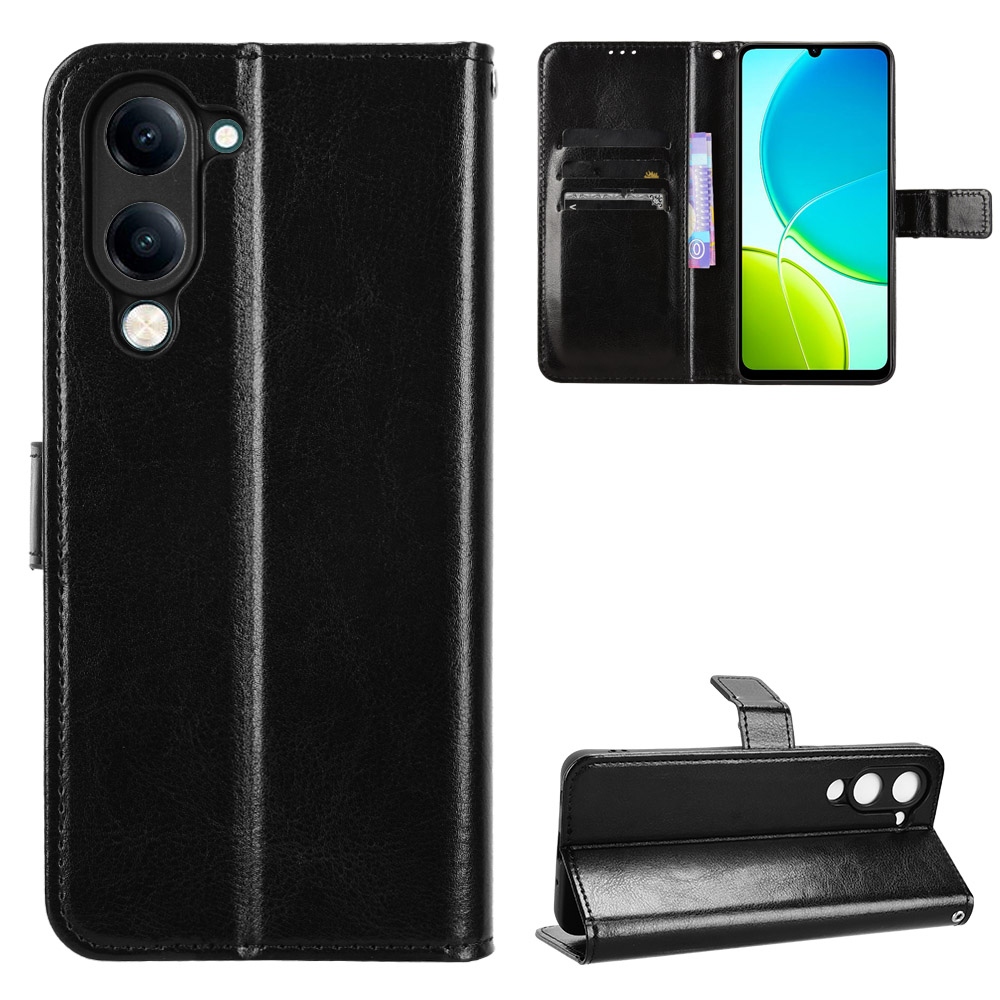Őrült könyv tok a Vivo Y29s 5G-hez - fekete