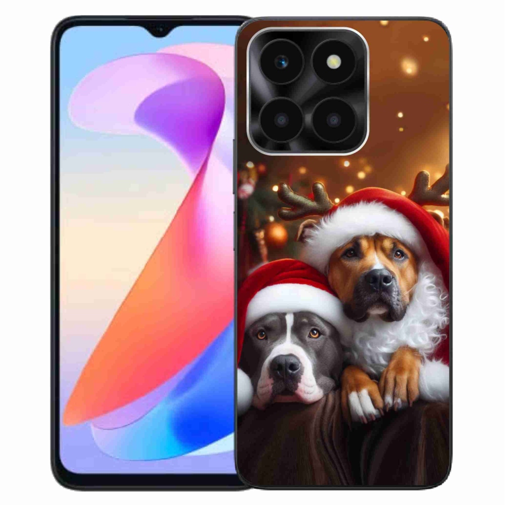 Gél borítás mmCase a Honor X6a számára - Karácsonyi kutyák