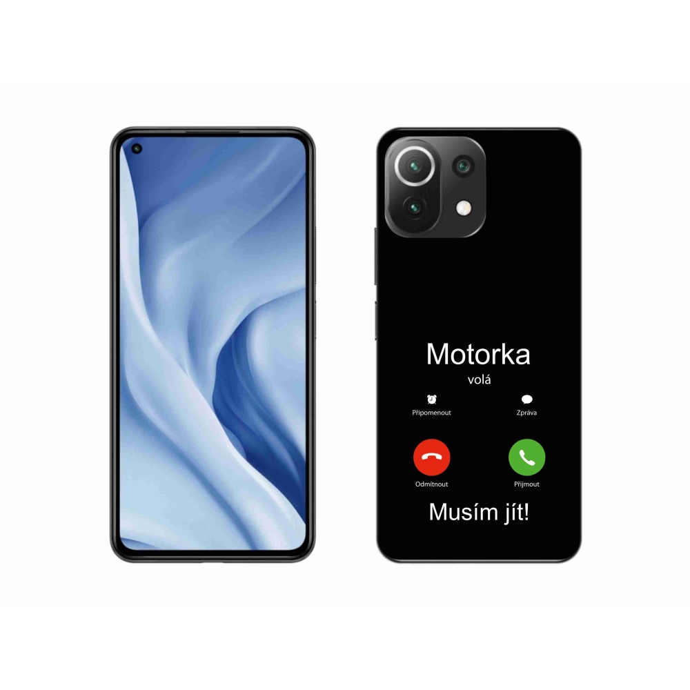 Gél borító mmCase a Xiaomi Mi 11 Lite 4G/5G - motoros hívások fekete háttérrel