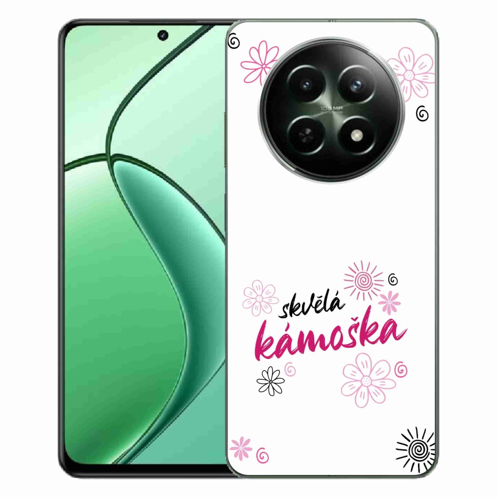 Gél borító mmCase a Realme 12 5G/12x 5G - nagyszerű pár fehér háttérrel