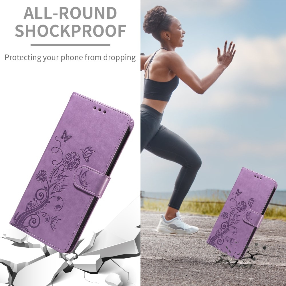 Virágos könyv tok Xiaomi Redmi A5 (173.45x79.35x8.45mm) - lila