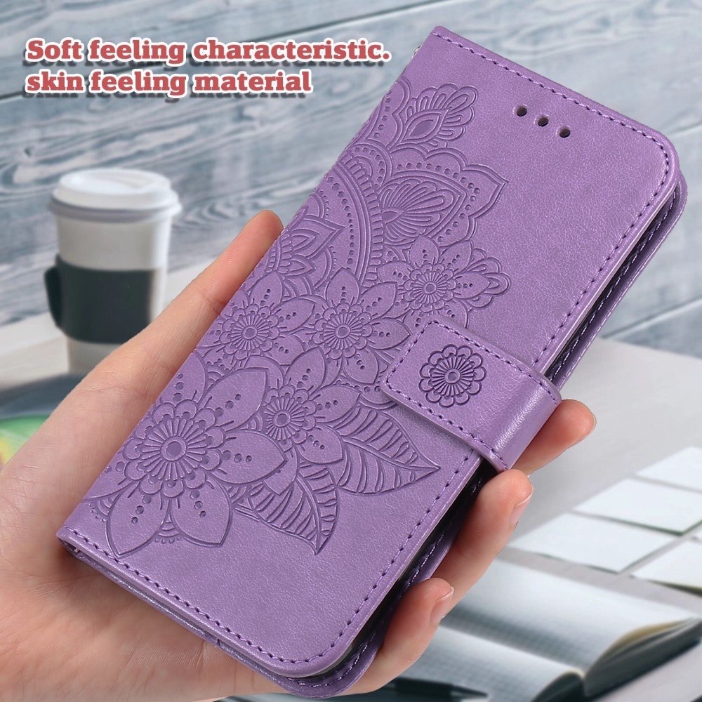 Mandala könyvtáska a Realme GT 7 Pro 5G készülékhez - lila