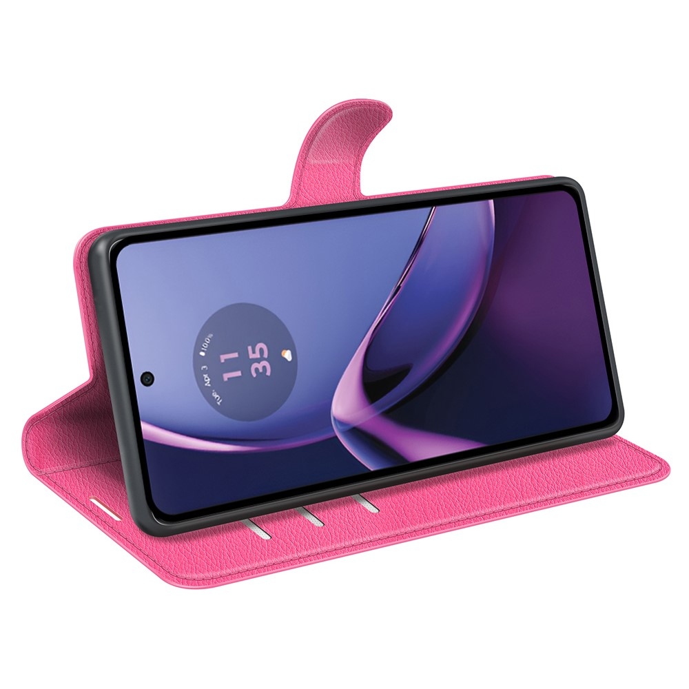 Litchi könyv tok Motorola Moto G84 5G - rózsa
