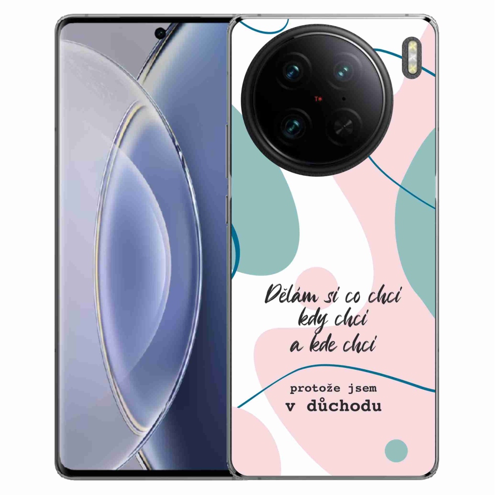 Gél borító mmCase a Vivo X90 Pro készülékhez - vicces szöveg 10 fehér háttér