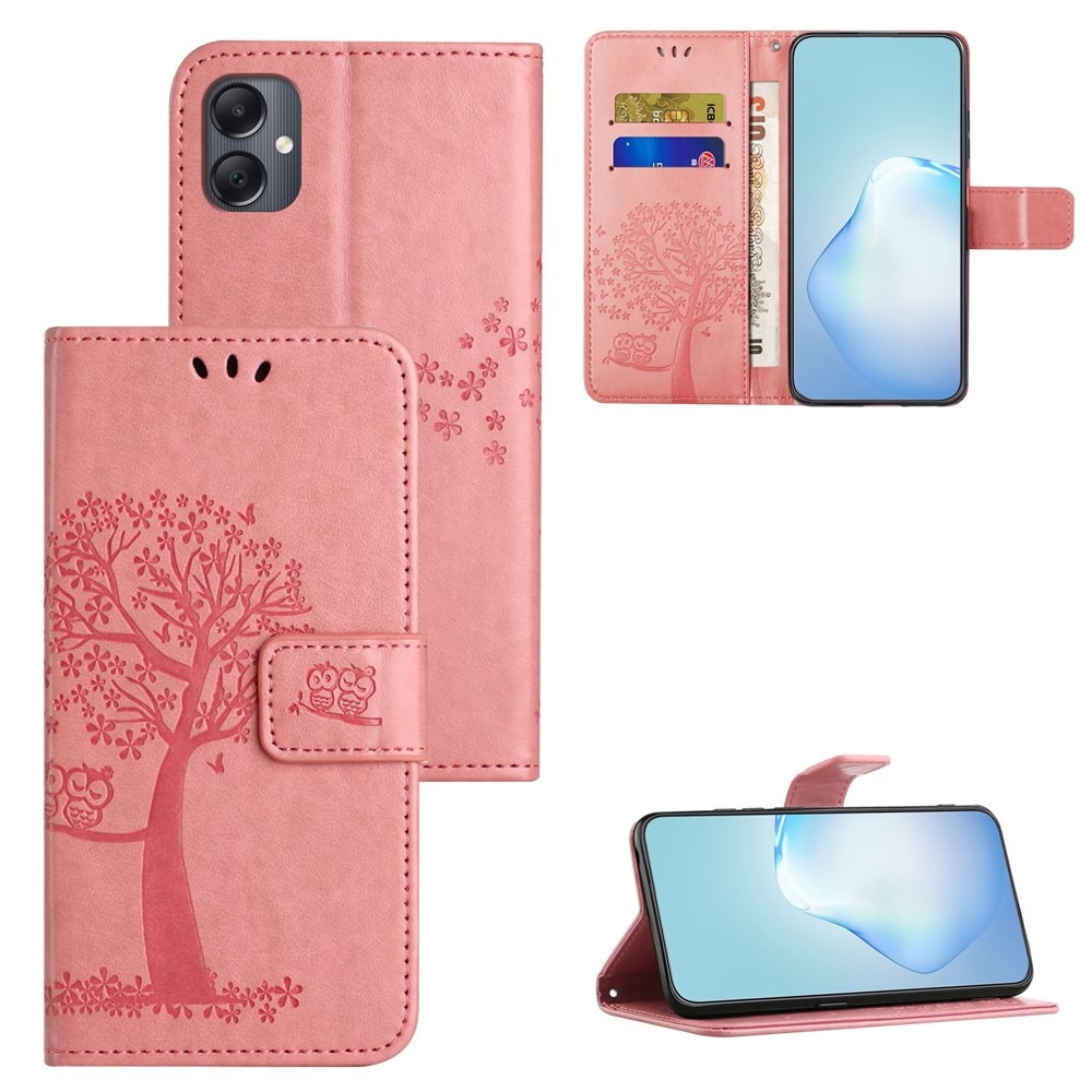 Fás könyv tok Samsung Galaxy A07 4G - rózsaszínű