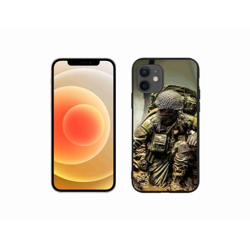 Zselés borítás mmCase iPhone 12 mini készülékhez - katona