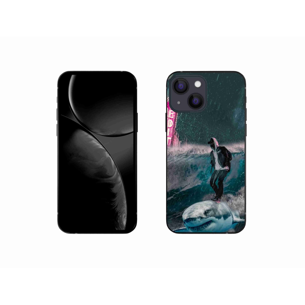 Zselés borítás mmCase iPhone 13 mini készülékhez - cápa