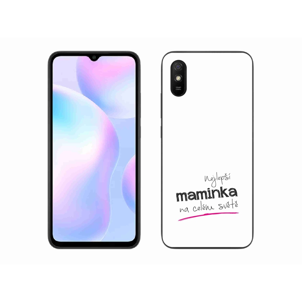 Gél borító mmCase a Xiaomi Redmi 9AT - legjobb anya 4 fehér háttérrel