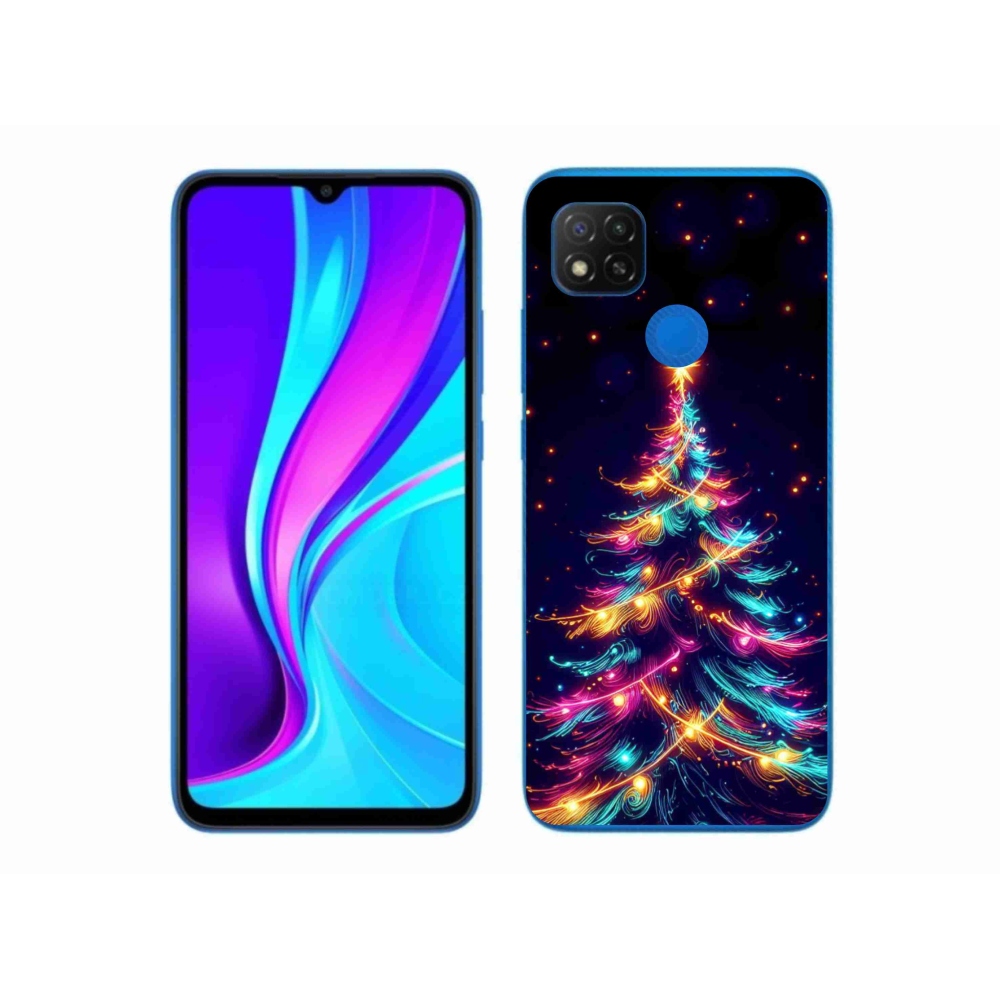 Gél borítás mmCase a Xiaomi Redmi 9C-hez - neon karácsonyfa