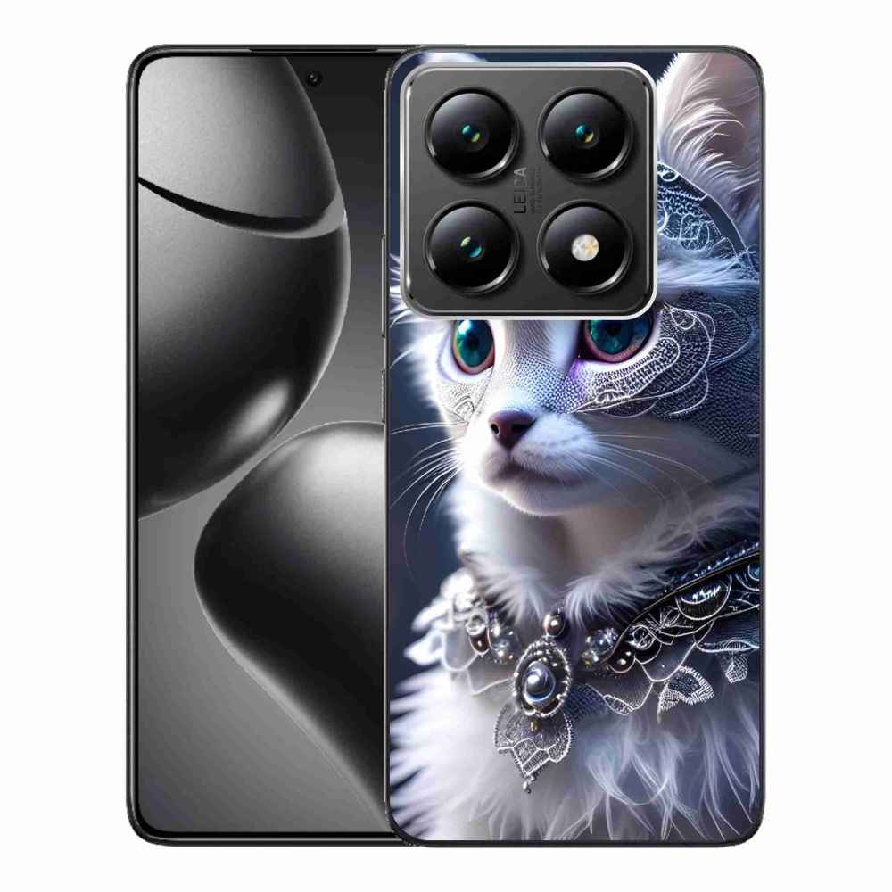 Gél borítás mmCase a Xiaomi 14T Pro számára - fehér macska