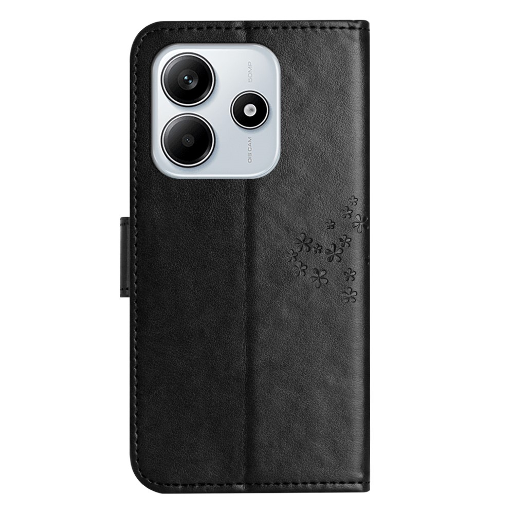 Fa könyv tok a Xiaomi Redmi Note 14 5G-hez - fekete