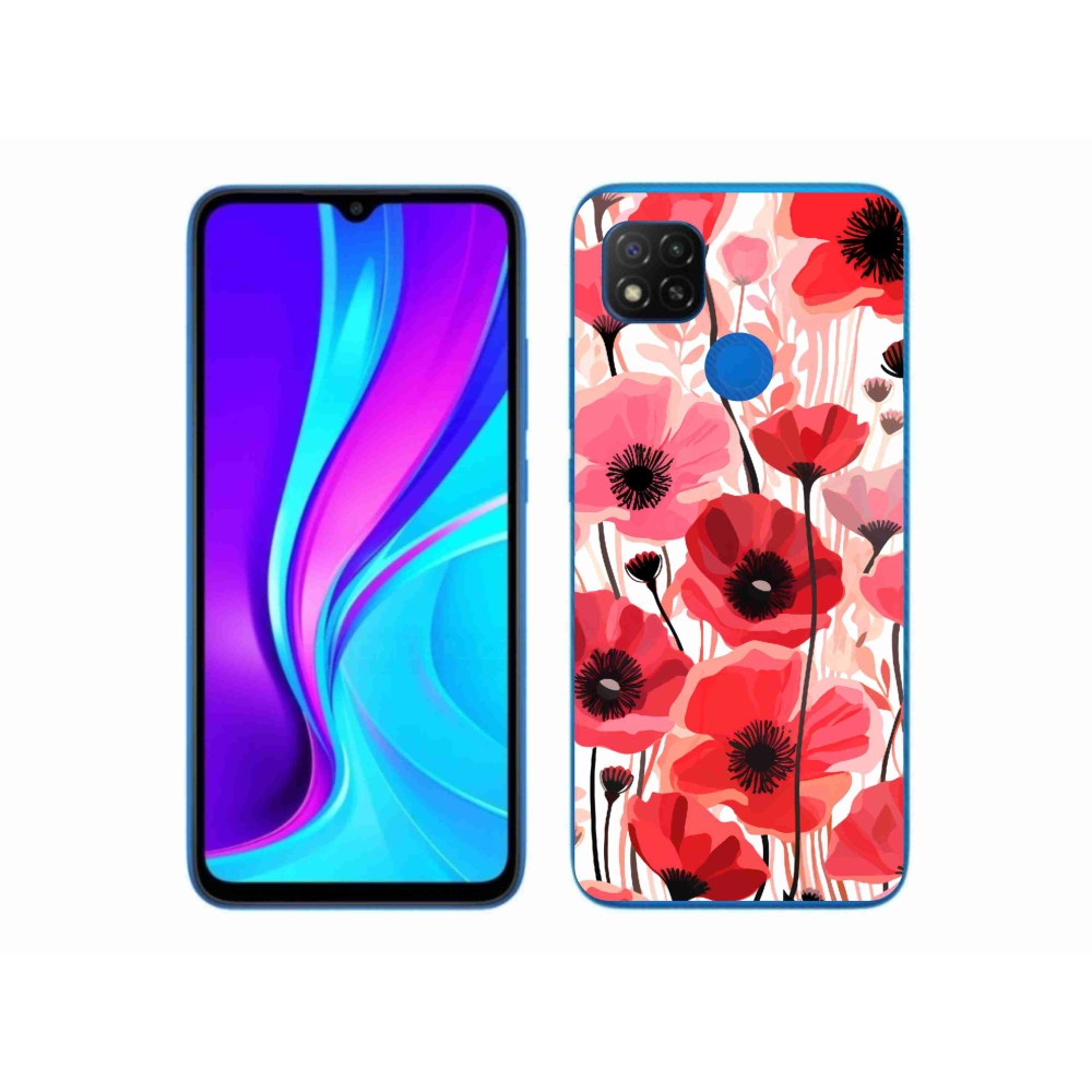 Gél borítás mmCase a Xiaomi Redmi 9C-hez - mákos 1