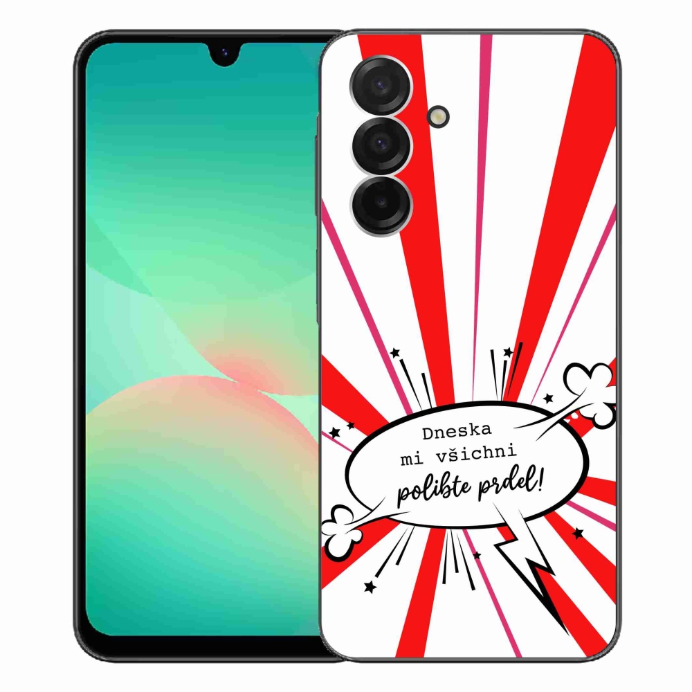 Gél borító mmCase Samsung Galaxy A26 5G - vicces szöveg 15 fehér háttérrel