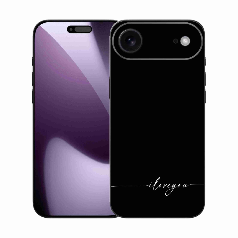 Gél borítás mmCase iPhone 17 Air készülékhez - Szeretlek fekete háttérrel