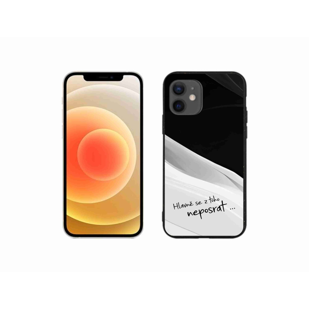 Gél borító mmCase iPhone 12 mini készülékhez - vicces szöveg 13 fehér és fekete háttérrel