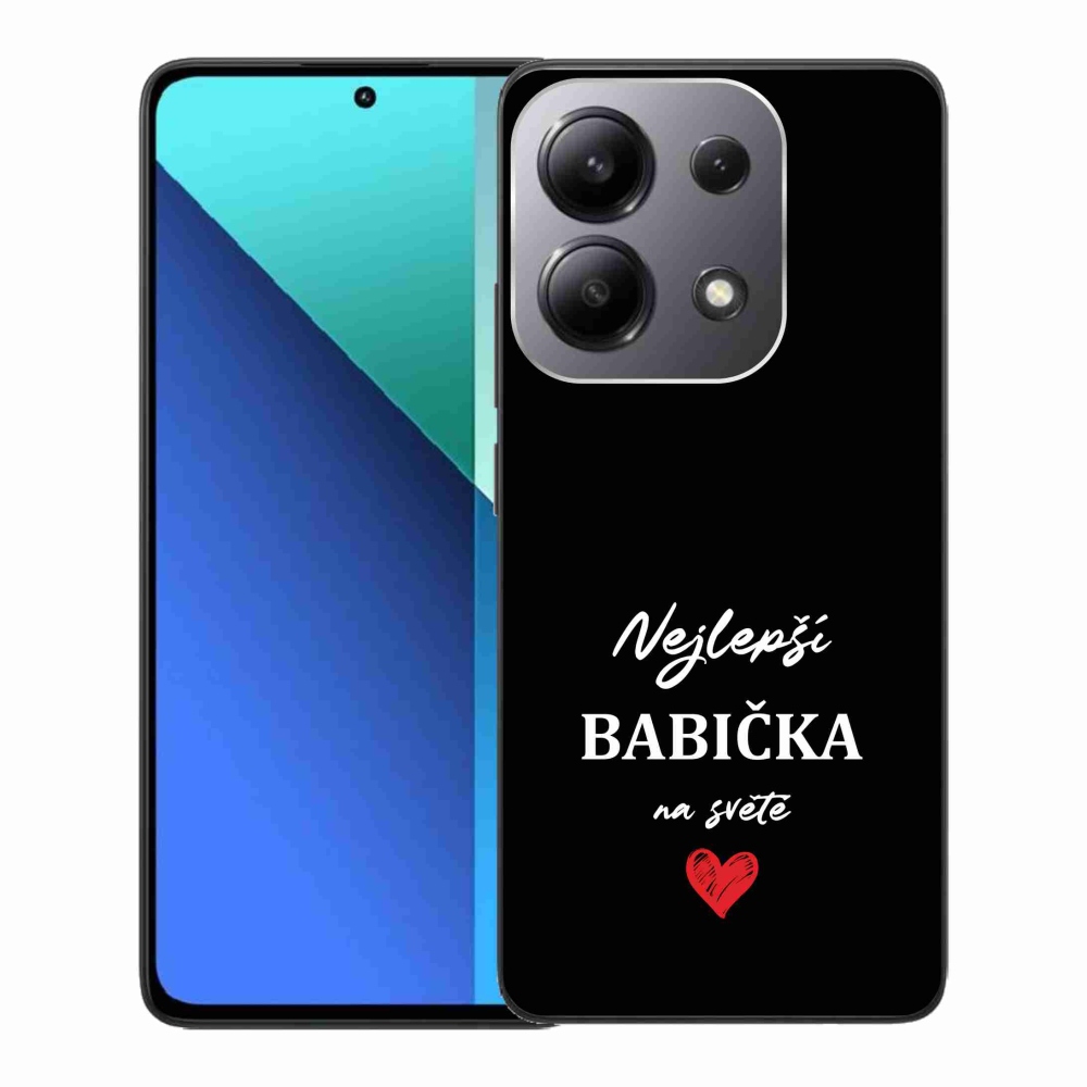 Gél borító mmCase a Xiaomi Redmi Note 13-hoz - a legjobb nagymama 1 fekete háttérrel