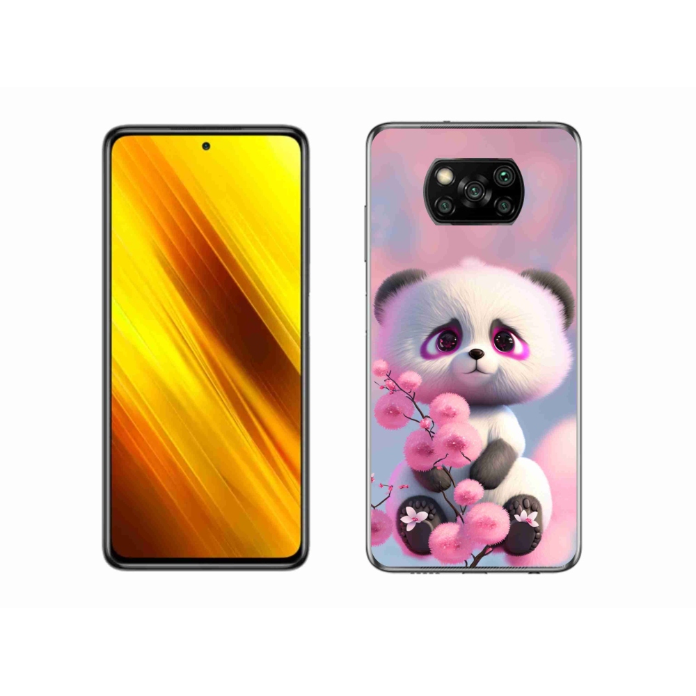 Gél borítás mmCase a Xiaomi Poco X3 Pro számára - aranyos panda 1