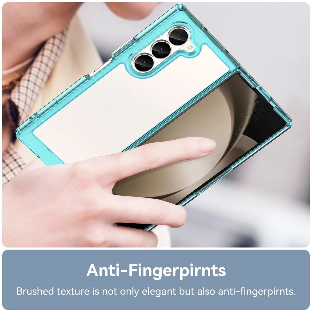 Gél tok fix hátlappal Samsung Galaxy Z Fold6 5G készülékhez - világoskék színben