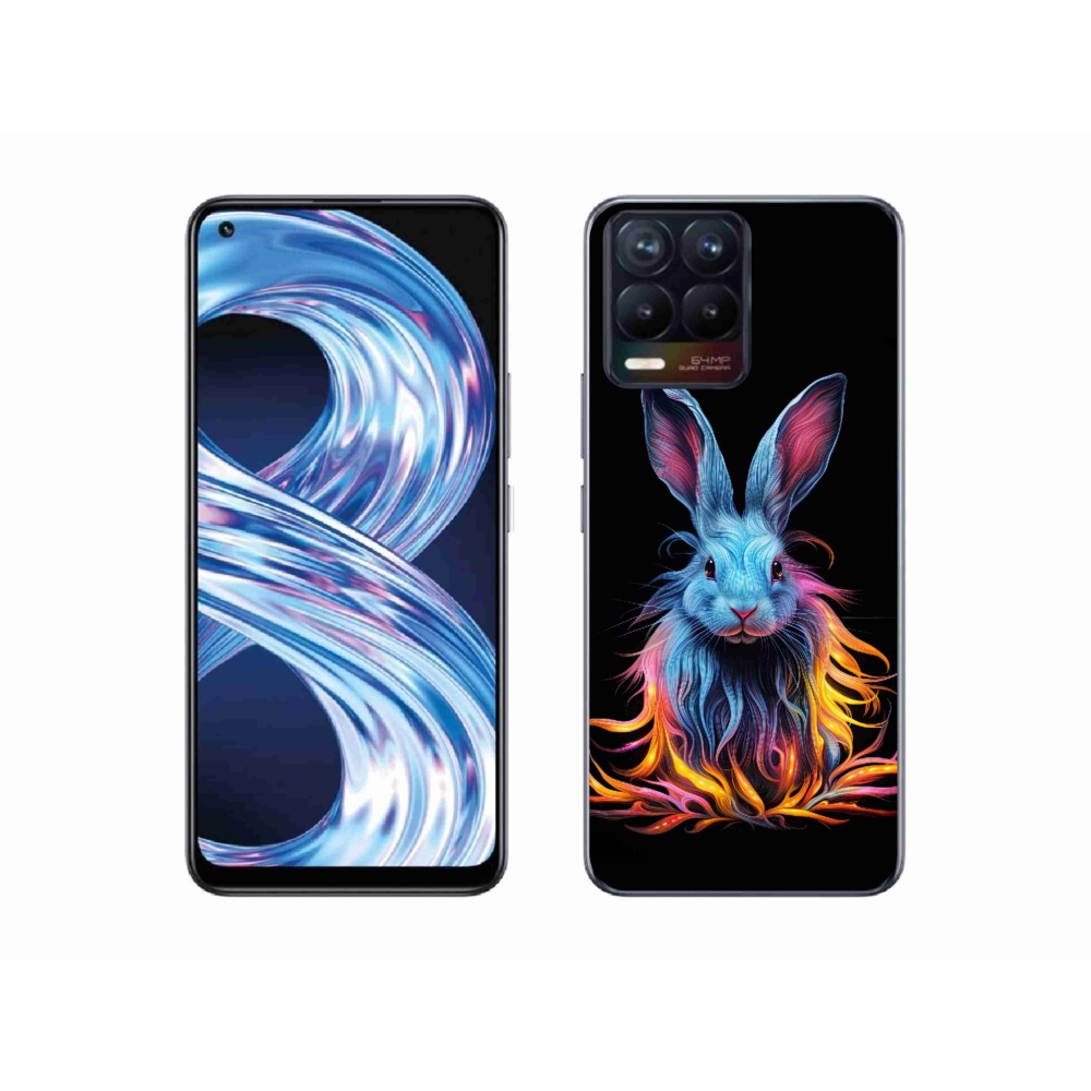Gél borítás mmCase a Realme 8 4G-n - absztrakt nyúl
