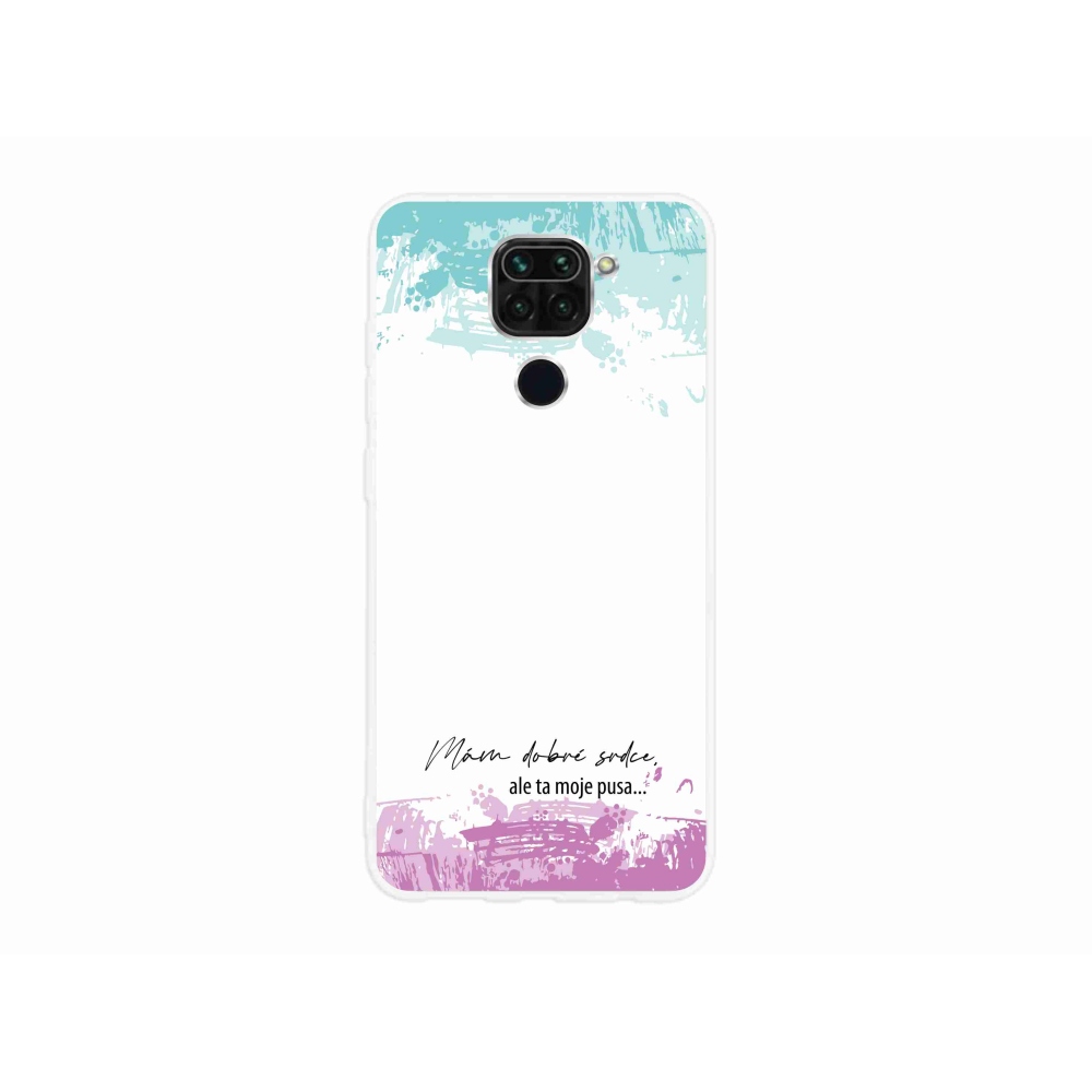 Gél borító mmCase a Xiaomi Redmi Note 9-hez - vicces szöveg 3 fehér háttérrel
