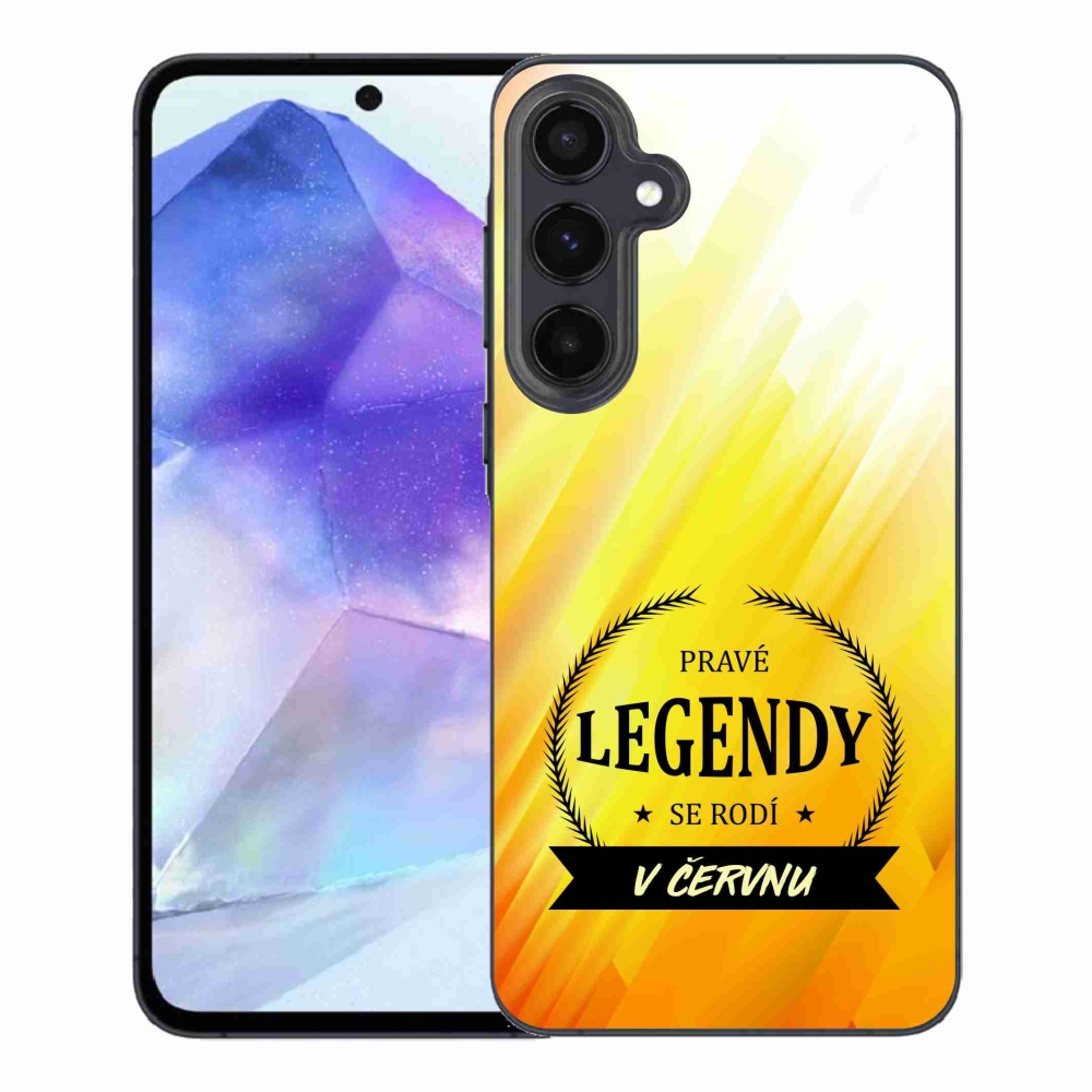 Gél borító mmCase Samsung Galaxy A55 5G - Június legendái sárga háttérrel