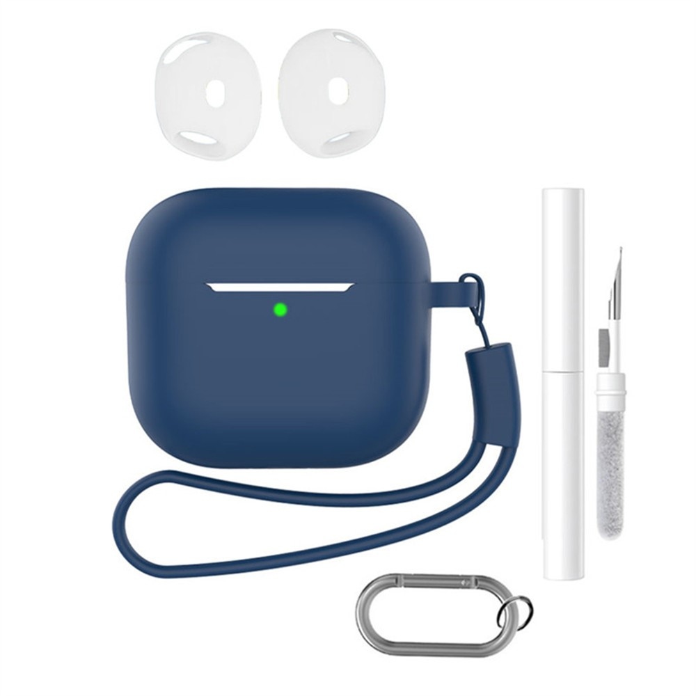 Apple AirPods 4 szilikon tok tisztító készlettel - éjkék