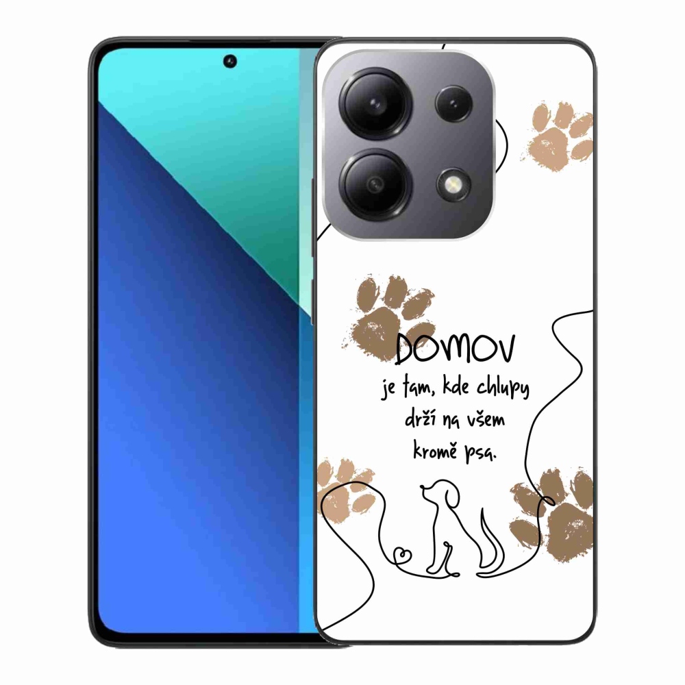 Gél borító mmCase a Xiaomi Redmi Note 13-hoz - kutya motívum fehér háttérrel