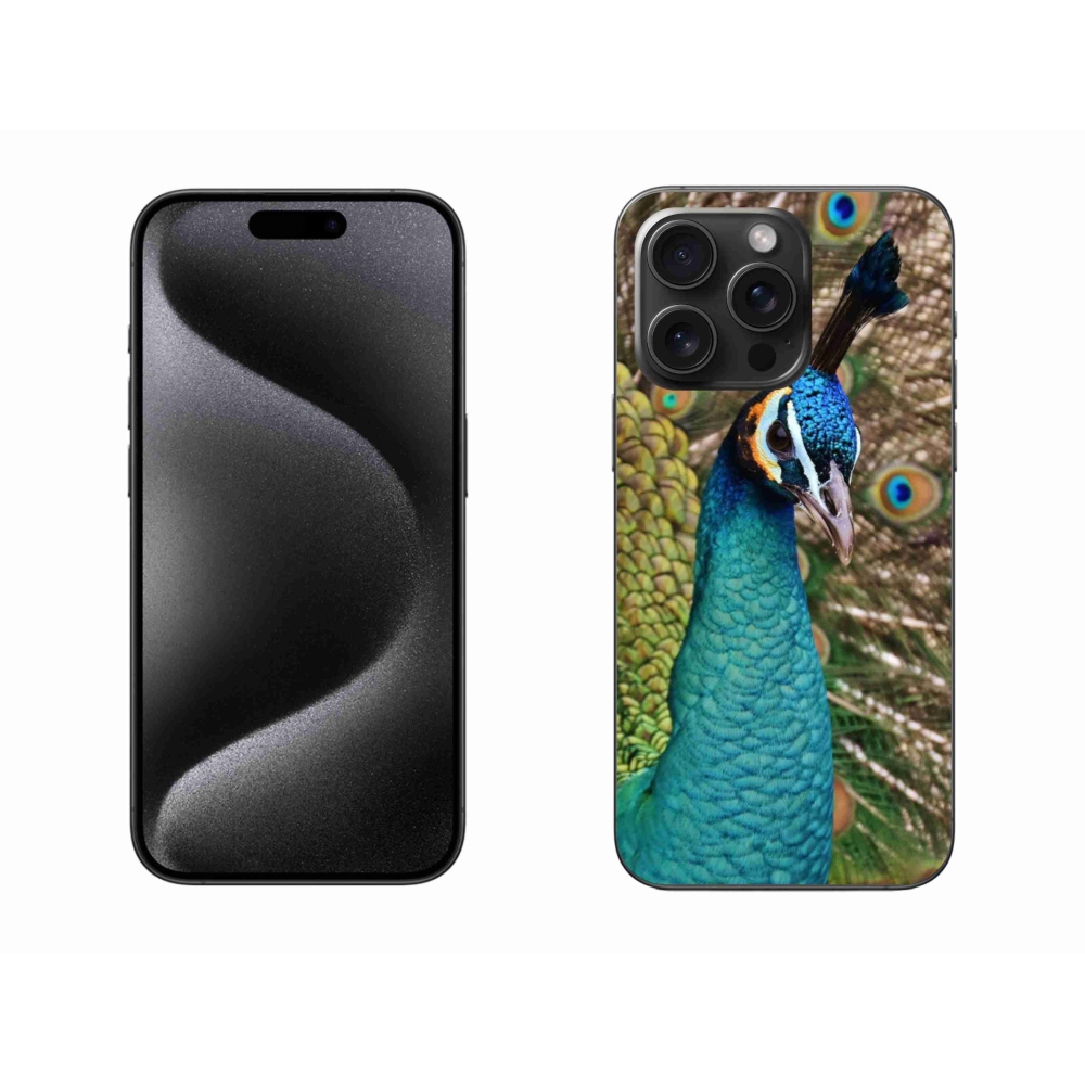 Zselés borítás mmCase iPhone 15 Pro Max készülékhez - páva